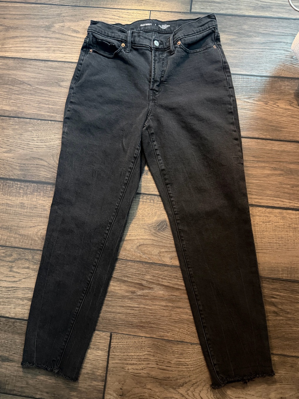 Old Navy Black Jeans - Raw/frayed ankle hem.